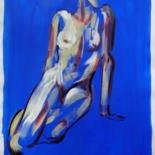 Peinture intitulée "Leonor blues" par Anastasia Maymou, Œuvre d'art originale, Acrylique
