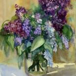 Ζωγραφική με τίτλο "«Lilac» Original Wo…" από Anastasiia Moskvitina, Αυθεντικά έργα τέχνης, Ακουαρέλα