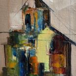 Painting titled "Church #2" by Anastasiya Kimachenko, Original Artwork, Oil