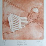 Printmaking titled "Garry Steel - Rocke…" by André Colpin, Original Artwork, Etching