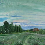 Painting titled "Village "Pokrov"(Co…" by Andrei Klenov, Original Artwork, Oil