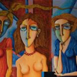Peinture intitulée "Three Graces" par Andrei Sinukhin, Œuvre d'art originale, Huile