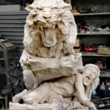Rzeźba zatytułowany „Реплика"Драма в пус…” autorstwa Андрей Бодров, Oryginalna praca, Odlew Zamontowany na Inny sztywny panel
