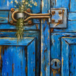 Картина под названием "Пандемия 3" - Анжелика Ягодина, Подлинное произведение искусства, Масло Установлен на Деревянная пане…