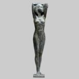 Sculpture intitulée "Entspannt" par Angelika Kienberger, Œuvre d'art originale, Bronze