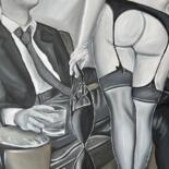 Картина под названием "В предвкушении" - Angelina Masson, Подлинное произведение искусства, Акрил Установлен на Деревянная п…