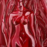 Картина под названием "В латексе" - Angelina Masson, Подлинное произведение искусства, Акрил Установлен на Деревянная рама д…