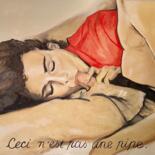 Painting titled "Ceci n’est pas une…" by Angéline Tripet, Original Artwork, Oil