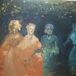 Painting titled "Day and night." by Anna Nikitina, Original Artwork, Oil