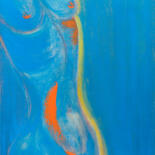 Painting titled "Nude (blue)" by Anna Ovsiankina, Original Artwork, Oil