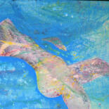 Картина под названием "She's bobbing on th…" - Anna Skorko, Подлинное произведение искусства, Акрил Установлен на Деревянная…