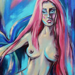 Peinture intitulée "Mermaid. Erotic art…" par Anna Startseva, Œuvre d'art originale, Huile