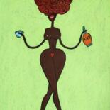 Disegno intitolato "Nude with rom" da Anna Zhuleva, Opera d'arte originale, Pastello