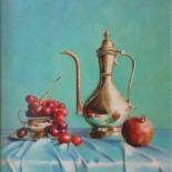 Peinture intitulée "A turquoise morning…" par Anna Kotelnik, Œuvre d'art originale, Huile