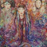 Peinture intitulée "Tibet fantasy" par Anna Privaloff, Œuvre d'art originale, Huile