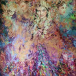 Malerei mit dem Titel "Indonesian fantasy" von Anna Privaloff, Original-Kunstwerk, Öl