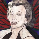 Painting titled "MARYLINE MONROE" by Anne Bazabidila, Original Artwork, Ink