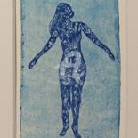 Gravures & estampes intitulée "Déesse végétal" par Anne Maury, Œuvre d'art originale, Eau-forte
