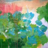 Painting titled "Herbes VI" by Anne Maury, Original Artwork, Oil