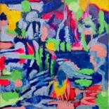 Painting titled "Lake" by Anne-Marie Delaunay-Danizio, Original Artwork, Acrylic