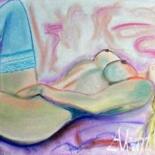 Dessin intitulée "Plaisir solitaire." par Annick Terwagne, Pastelliste De La Fémin, Œuvre d'art originale, Autre