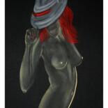 Dessin intitulée "Chapeau Bas" par Annick Terwagne, Pastelliste De La Fémin, Œuvre d'art originale