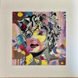 Schilderij getiteld "Tina Turner" door Annie Predal, Origineel Kunstwerk, Collages