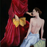 Peinture intitulée "Dante and Beatrice" par Annita Luxon, Œuvre d'art originale, Huile