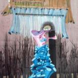 Peinture intitulée "les rideaux  tombent" par Abdelali Announi, Œuvre d'art originale