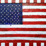Painting titled "USA FLAG" by Anthony Saldivar, Original Artwork, Acrylic
