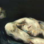 Pittura intitolato "Christ mort d'après…" da Antoine Correia, Opera d'arte originale, Olio