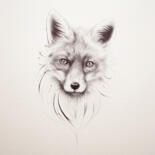 Tekening getiteld "Renard." door Anyse Alagama, Origineel Kunstwerk, Balpen