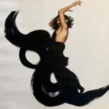 Pittura intitolato "Dance woman" da Anzhelika Klimina, Opera d'arte originale, Olio Montato su Telaio per barella in legno