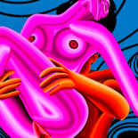 绘画 标题为“erotic 13” 由Anzor Valetov, 原创艺术品, 油 安装在木质担架架上
