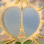 Schilderij getiteld "PARIS pour COP21, n…" door Applestrophe, Origineel Kunstwerk, Acryl Gemonteerd op Frame voor houten bra…