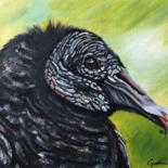 Painting titled "Vulture" by Yerba Leon, Original Artwork, Acrylic