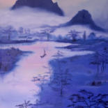 Painting titled "Asie mysterieuse" by Arina Tcherem, Original Artwork, Oil
