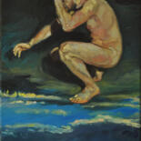Pittura intitolato "Leur rêve veille 2" da Armel Jullien, Opera d'arte originale, Olio Montato su Telaio per barella in legno