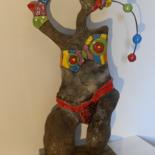 Sculpture titled "Femme abstraite1" by Armelle Colombier, Original Artwork, Ceramics