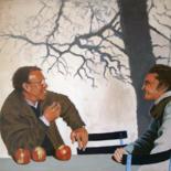 Painting titled "Marc et Basile" by Arnaud Feuga, Original Artwork, Oil