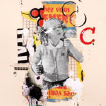Collages intitulée "Bubblygirl" par Graphikstreet, Œuvre d'art originale, Collages