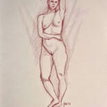 Zeichnungen mit dem Titel "weiblicher stehende…" von Arne Groh, Original-Kunstwerk, Bleistift