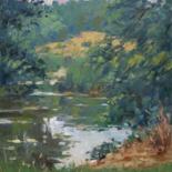 Painting titled "Etang de Chaligny (…" by Christian Arnould, Original Artwork, Oil