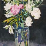 「Le bouquet d'Eliane…」というタイトルの絵画 Christian Arnouldによって, オリジナルのアートワーク, オイル