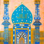 Peinture intitulée "The Jamkran mosque…" par Art Abrar Abbas, Œuvre d'art originale, Crayon