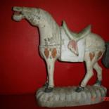 Sculpture titled "WHITE HORSE" by Art Deco Chiangmai Thailand Odyaiphsaal Etch, Original Artwork