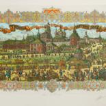 Printmaking titled "Trinity. Sergiev Po…" by Ivan Kelarev, Original Artwork, Engraving