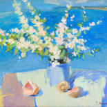 Картина под названием "Весенние цветение" - Igor Khilko, Подлинное произведение искусства, Масло