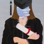 Peinture intitulée "La diplômée  Réf/ 22" par Nicky Chauvet (Art-Nicky), Œuvre d'art originale, Acrylique Monté sur Châssis…