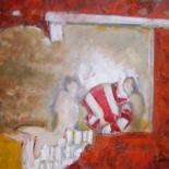 Painting titled "fauteuil rouge" by Francois Nicolas, Original Artwork